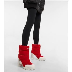 Christian Louboutin Oriona Lug 100 Quilted Drawstring Boots EU 38